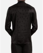 Chemise jacquard avec étoiles noire