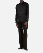 Chemise jacquard avec étoiles noire