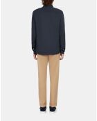 Chemise en voile de coton kaki