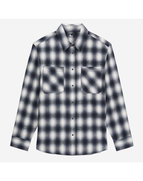 Surchemise à carreaux noirs et blancs