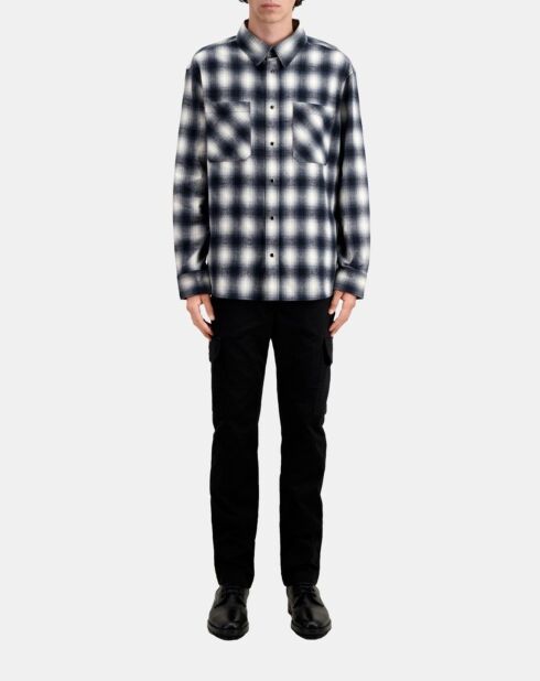 Surchemise à carreaux noirs et blancs