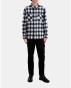 Surchemise à carreaux noirs et blancs
