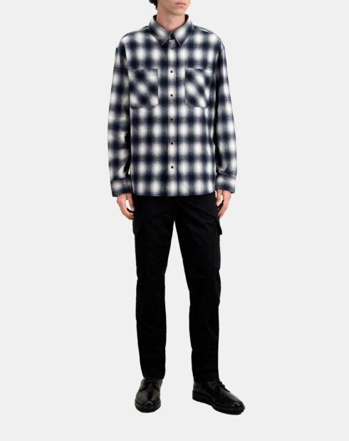 Surchemise à carreaux noirs et blancs