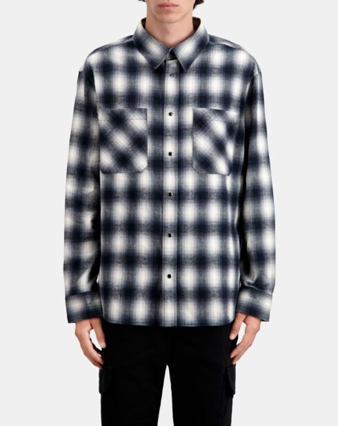 Surchemise à carreaux noirs et blancs