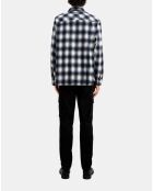 Surchemise à carreaux noirs et blancs