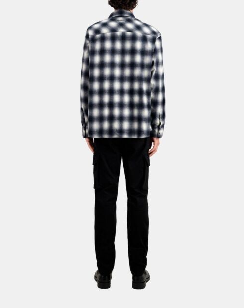 Surchemise à carreaux noirs et blancs