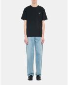 T-shirt avec broderie noir