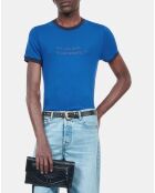 T-shirt avec sérigraphie bleu