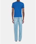 T-shirt avec sérigraphie bleu