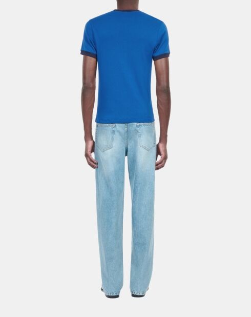 T-shirt avec sérigraphie bleu