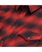 Chemise à carreaux rouge et noire