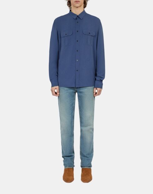 Chemise bleu roi