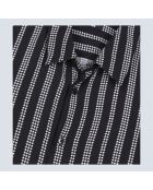 Chemise avec imprimé pied de poule noire et blanche