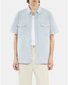 Chemise manches courtes en denim bleue