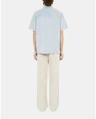 Chemise manches courtes en denim bleue