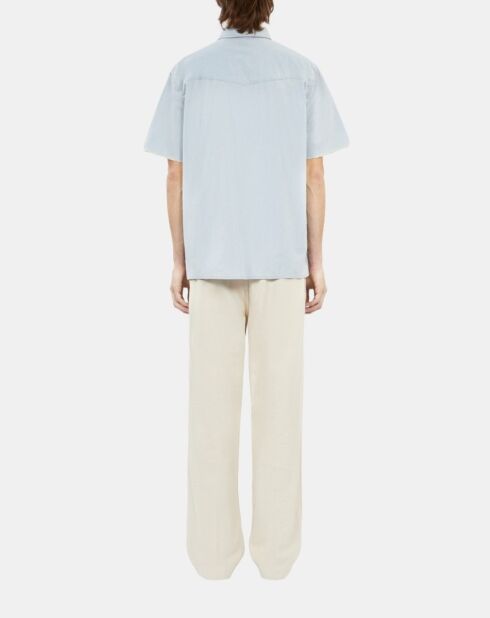 Chemise manches courtes en denim bleue