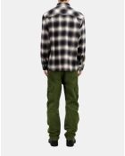 Surchemise à carreaux noirs et gris