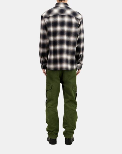 Surchemise à carreaux noirs et gris