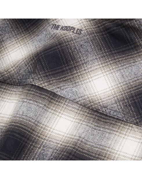Surchemise à carreaux noirs et gris