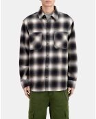 Surchemise à carreaux noirs et gris