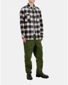 Surchemise à carreaux noirs et gris