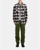 Surchemise à carreaux noirs et gris