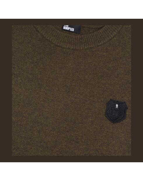 Pull en laine kaki