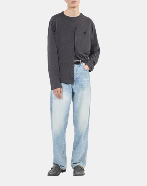 Cardigan en coton gris