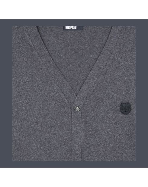 Cardigan en coton gris