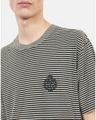 T-shirt Blason à rayures noir et blanc