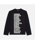 T-shirt manches longues noir lavé