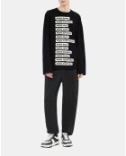 T-shirt manches longues noir lavé