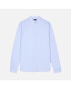 Chemise formelle à rayures blanches et bleues