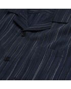 Chemise à rayures bleu marine et écru