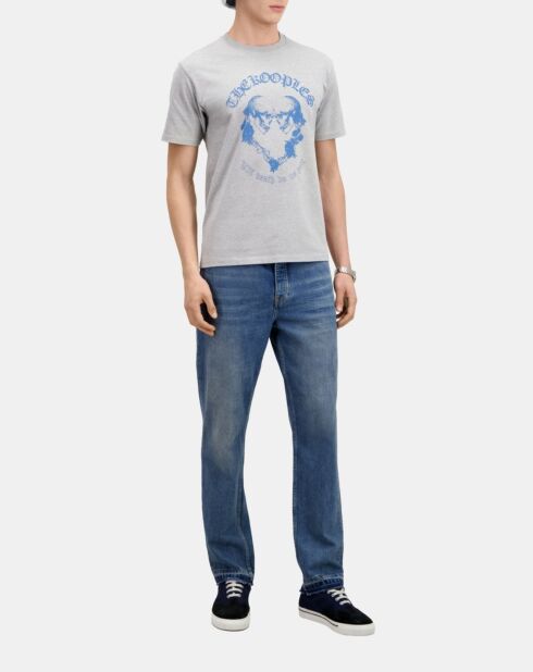 T-shirt avec sérigraphie gris clair