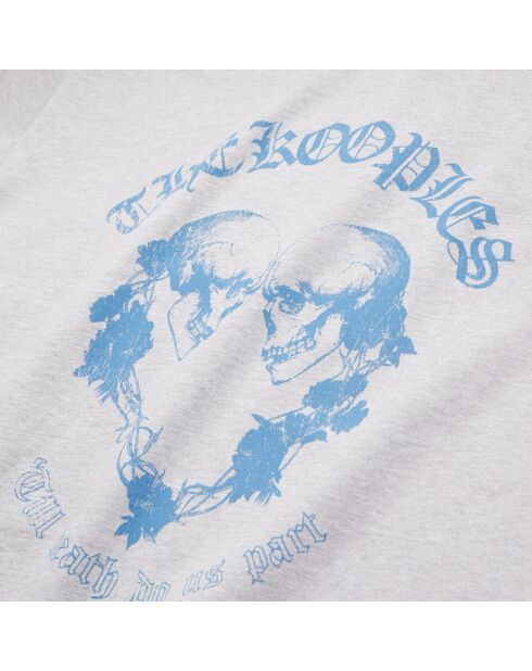 T-shirt avec sérigraphie gris clair