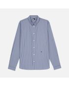 Chemise à rayures bleu marine et blanche