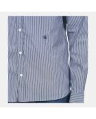 Chemise à rayures bleu marine et blanche