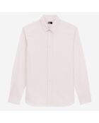 Chemise rose pastel en popeline