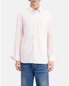 Chemise rose pastel en popeline