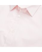 Chemise rose pastel en popeline