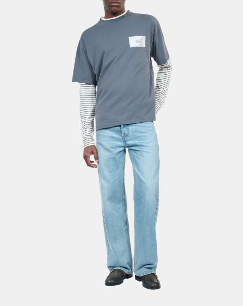 T-shirt avec sérigraphie bleu foncé