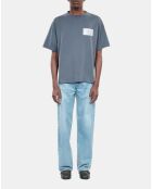 T-shirt avec sérigraphie bleu foncé