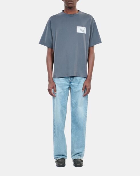 T-shirt avec sérigraphie bleu foncé