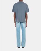 T-shirt avec sérigraphie bleu foncé