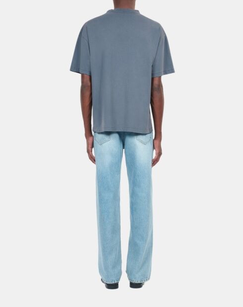 T-shirt avec sérigraphie bleu foncé