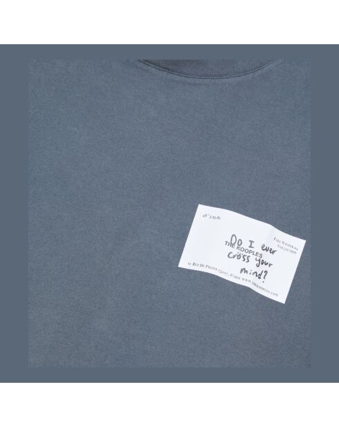 T-shirt avec sérigraphie bleu foncé