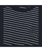 Pull en laine à rayures noires et blanches