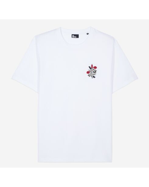T-shirt avec broderie blanc