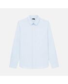 Chemise formelle en popeline bleue